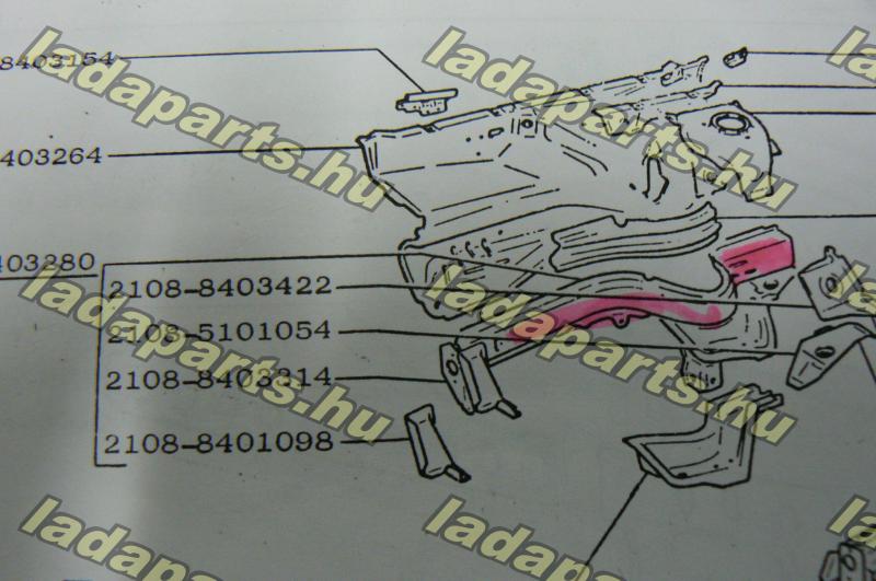 Szamara bal első doblemez váznyúlvány 
