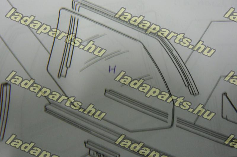 Lada Ajtóüveg jobb hátsó