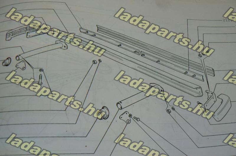 lökhárító hátsó komplett tartóvassal gyári