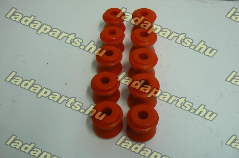 Hátsó stabilizátorrúd gumipersely/PIROS poliuretán szilent garnitúra (10db aznonos méretű)